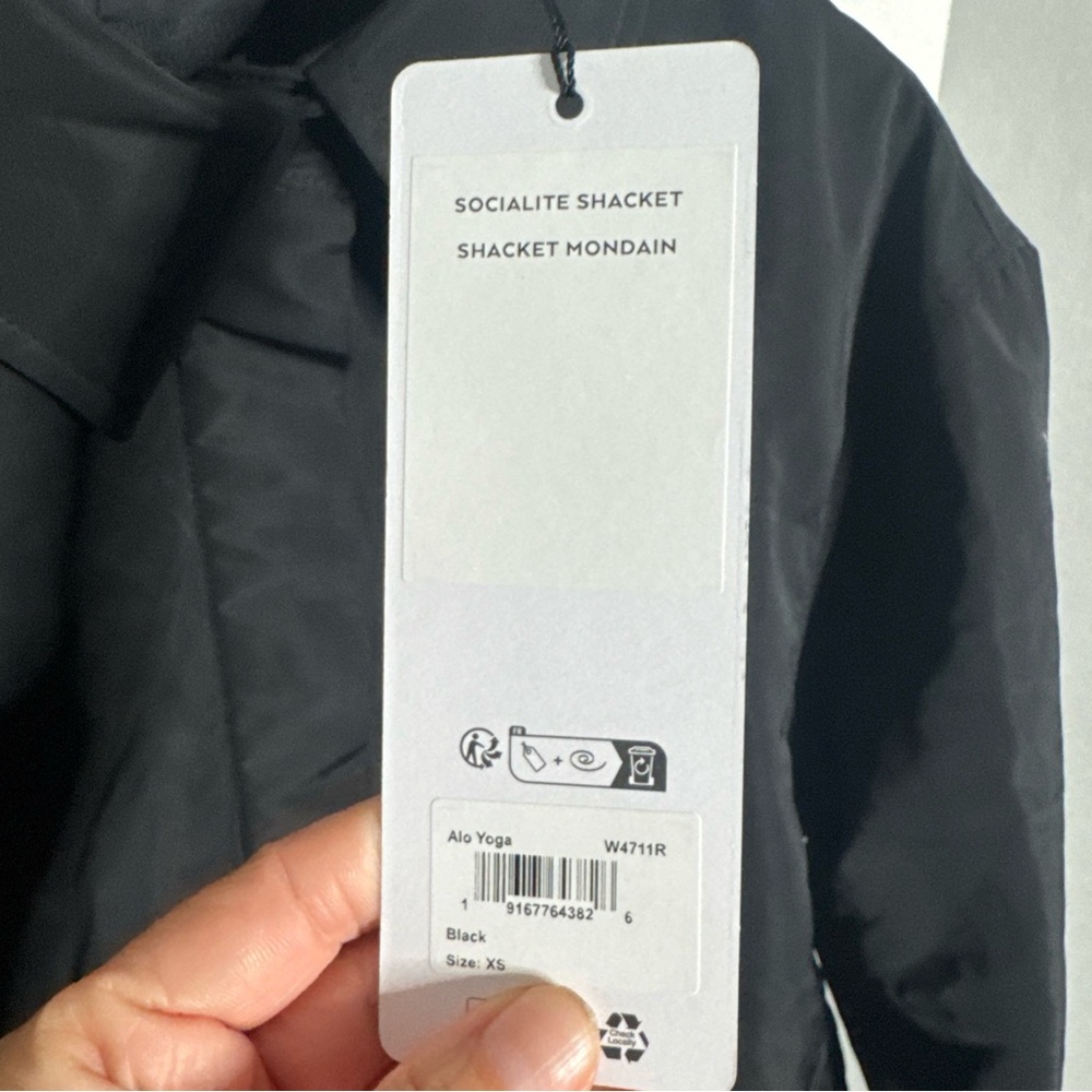 NEW ALO Socialite Shacket Black XS/S/M/L Lightweight Unisex Oversized Jacket - Picture 3 of 12